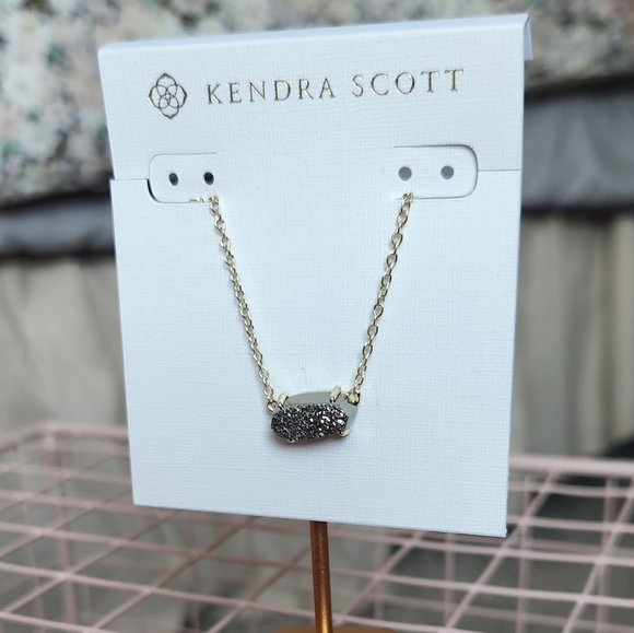 Kendra Scott Gold Platnium Drusy Ever Necklace - Picture 4 of 4